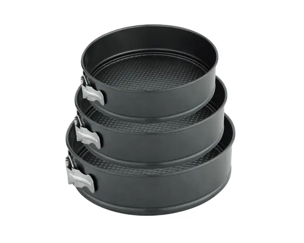 Set 3 forme rotunde pentru prajituri cu fund detasabil