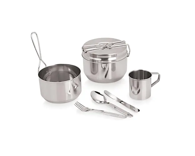 Set serviciu 7 piese din otel inoxidabil, pentru picnic/camping, Grunberg