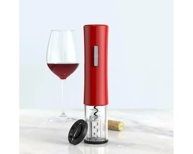 Tirbuson electric, cu accesoriu pentru taiat folia