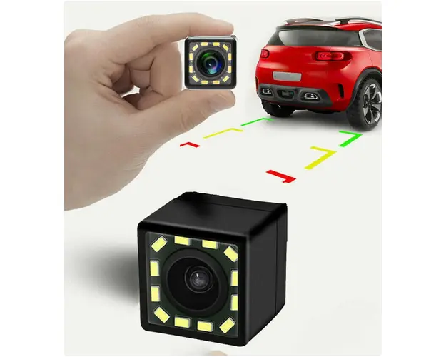 Camera marsarier cu 12 leduri HD, CCD Night Vision, unghi larg 170 grade, linii ghidaj