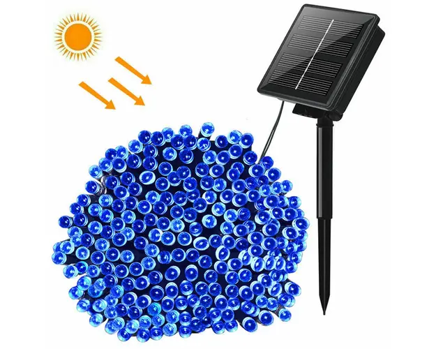 Instalatie sir solar LED pentru exterior cu incarcare solara