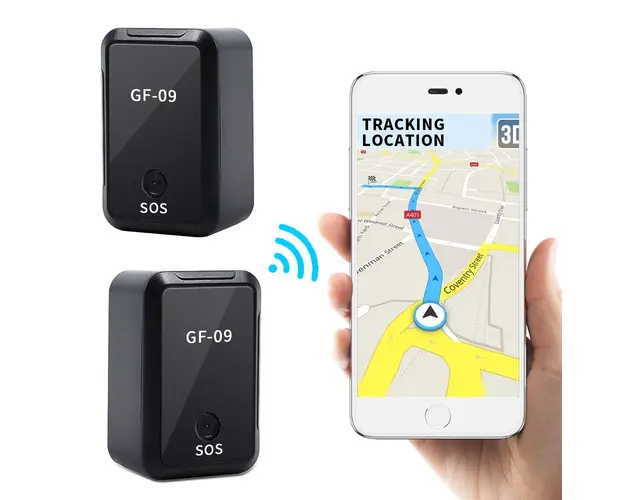 Mini GPS Tracker GF-09, Localizare GPS WiFi si LBS, Microfon, MicroSD, SIM GPRS si MMS, Negru