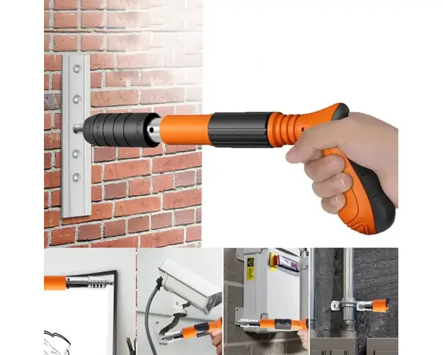 Pistol manual pentru fixarea cuielor pe perete