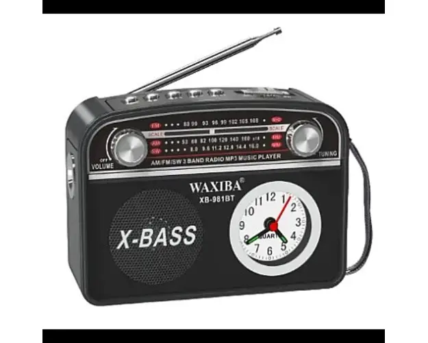 Radio Portabil cu ceas si MP3, XB 981BT
