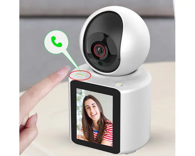 Camera video comunicare bidirectionala, ecran de 2.8 inch, monitorizare bebelusi, apeluri telefonice video, 360, HD 1080p, infrarosu, detectare miscare, stocare in Cloud si pe card SD