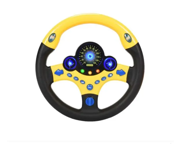 Volan de jucarie interactiv cu sunete si lumini, rotire 360 grade