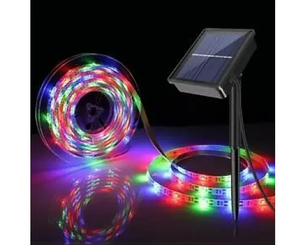 Banda led solara RGB cu panou solar si 5 moduri de iluminare