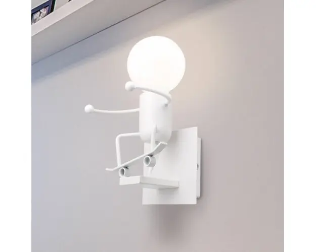 Lampa metalica retro industriala tip humanoid, soclu E27, diverse modele