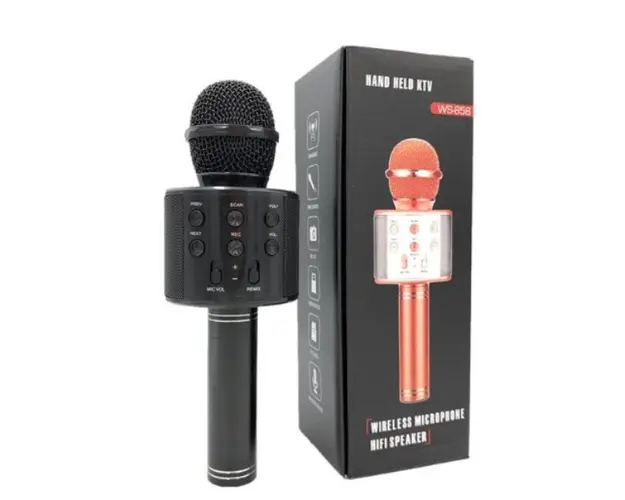 Microfon wireless pentru karaoke, cu bluetooth