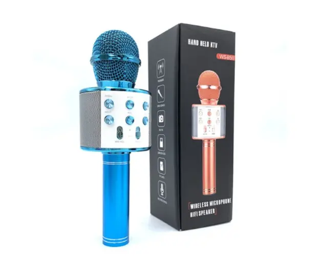 Microfon wireless pentru karaoke, cu bluetooth