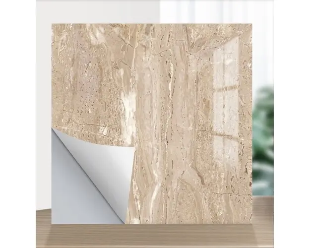 Set 10 x placi autoadezive pentru perete tip marmura, impermeabila, 60x60 cm