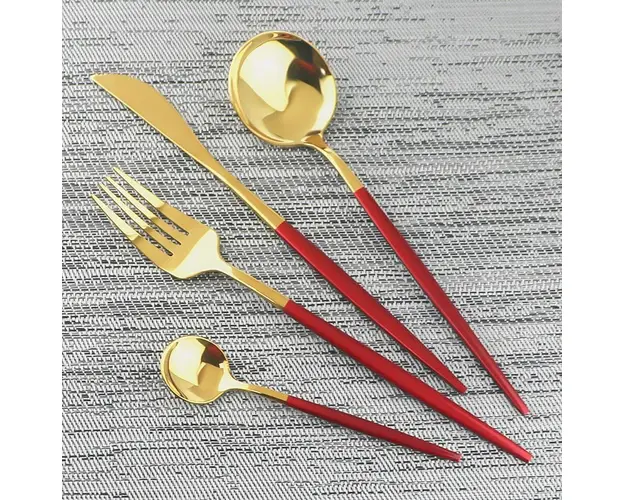 Set tacamuri 24 piese stil portughez, otel inoxidabil