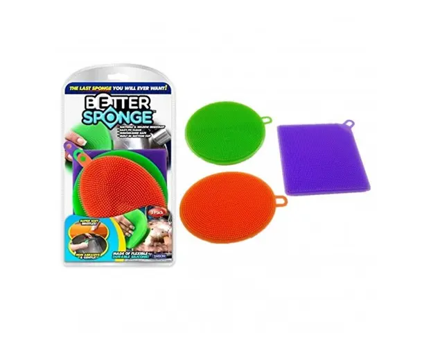 Set 3 bureti de vase din silicon Better Sponge