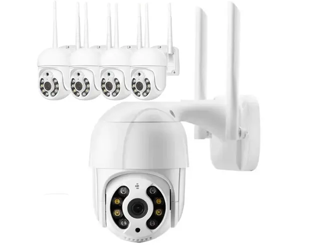 Pachet camere supraveghere WIFI, 2MP sau 3MP, FULL HD, vedere color noaptea, Micro SD, Rotire 360, detectie forma umana
