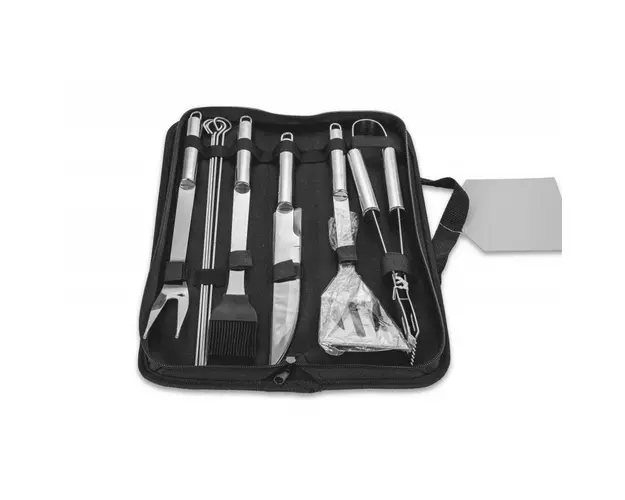 Set ustensile din inox pentru gratar, 9 piese, Grunberg