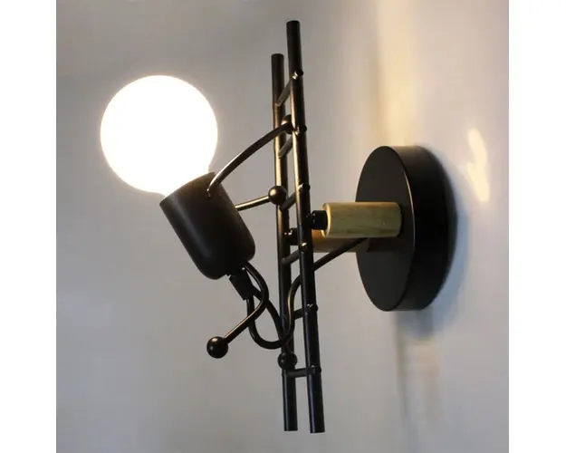 Lampa metalica retro industriala tip humanoid, soclu E27, diverse modele