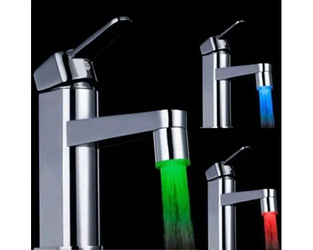 Cap de robinet cu LED multicolor