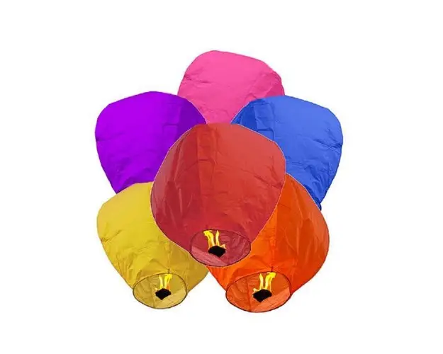 Set 10 lampioane zburatoare multicolore