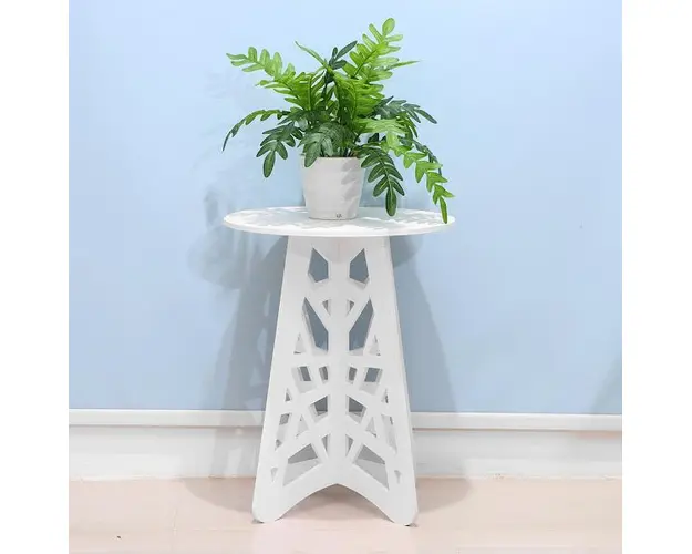 Masuta de cafea, etajera alba, 48 x 31.5 x 35 cm