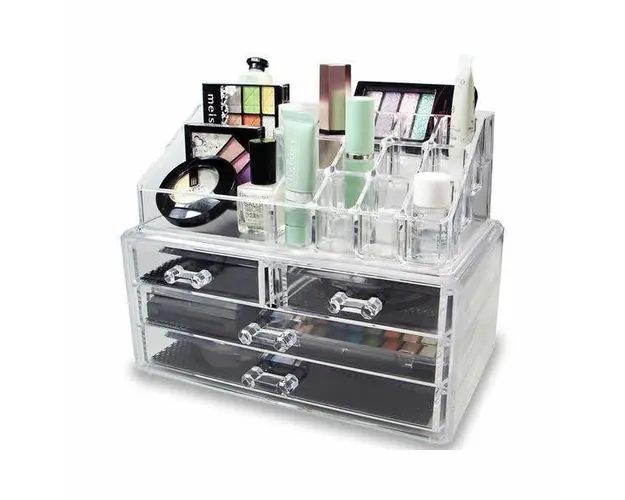 Organizator cosmetice cu 16 spatii pentru depozitare