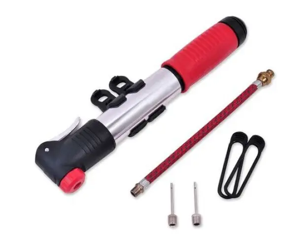 Pompa portabila din aluminiu pentru bicicleta