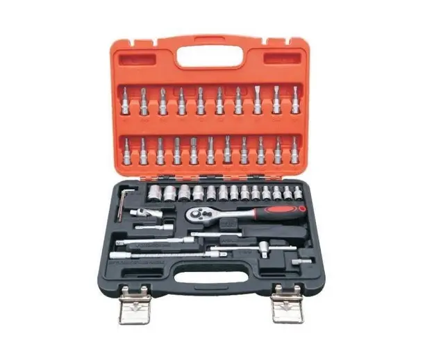 Trusa chei tubulare si biti - 46 piese