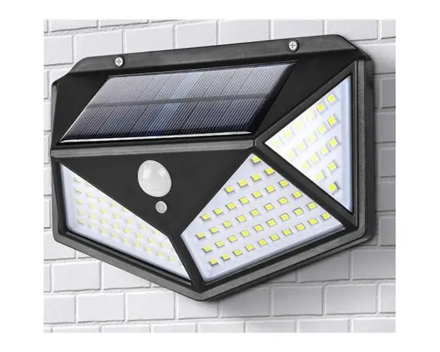 Lampa solara perete 234 LED cu senzor de miscare si lumina