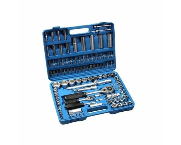 Trusa profesionala scule cu 108 piese tubulare cromate Chrome Vanadium