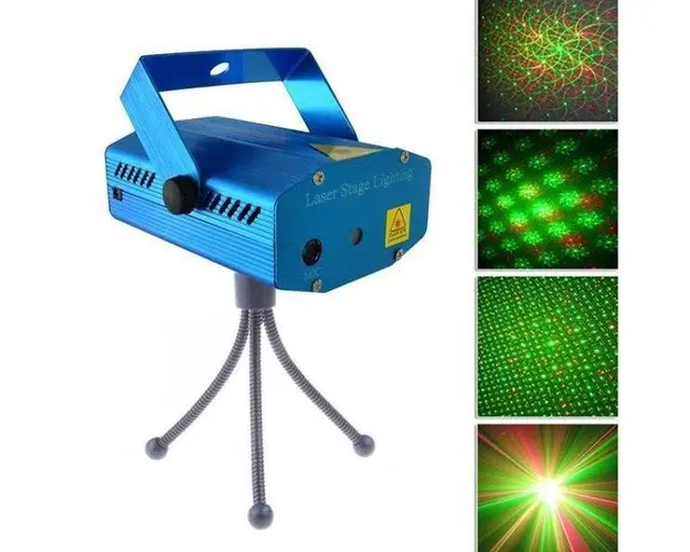 Mini Proiector laser cu 2 diode - rosu si verde
