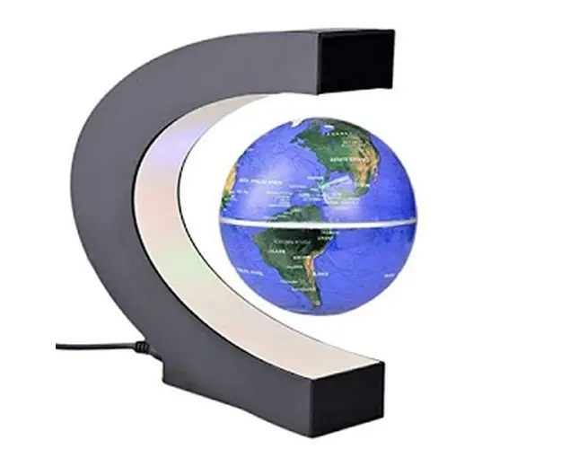 Glob pamantesc plutitor care leviteaza cu suport luminat colorat
