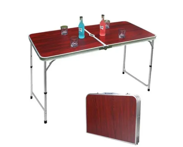 Masuta pliabila picnic din aluminiu, tip servieta, 60 x 120 cm