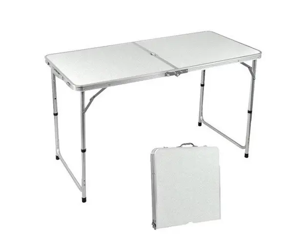 Masuta pliabila picnic din aluminiu, tip servieta, 60 x 120 cm