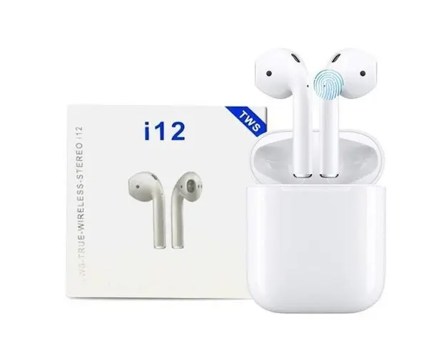 Casti Bluetooth Wireless i12 TWS Waterproof, Touch Control, 3D Sound
