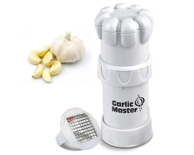 Dispozitiv de tocat si maruntit usturoi, Garlic Master 3 in 1