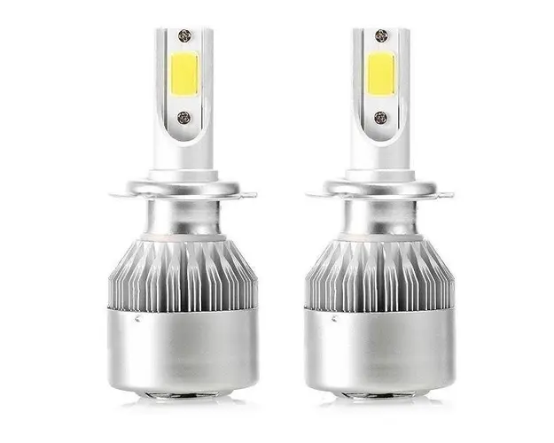 Set 2 becuri auto LED C6 H7, 7600 lumeni, 36 w