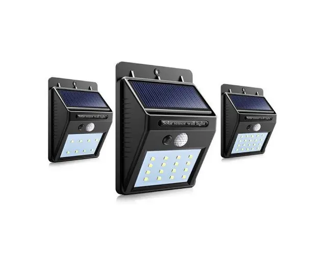 Set 3 x Lampa solara de perete cu senzor miscare 30 LED