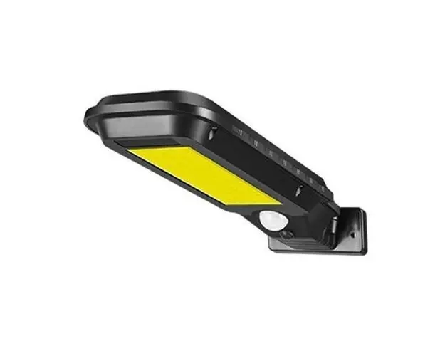 Lampa solara T-210A, 60 LED, senzor de miscare, rezistenta la apa, Negru