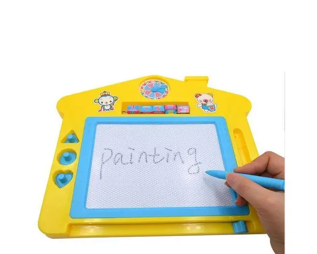 Tablita magnetica de desenat, 3 stampile incluse, 31.5 x 26.9 cm