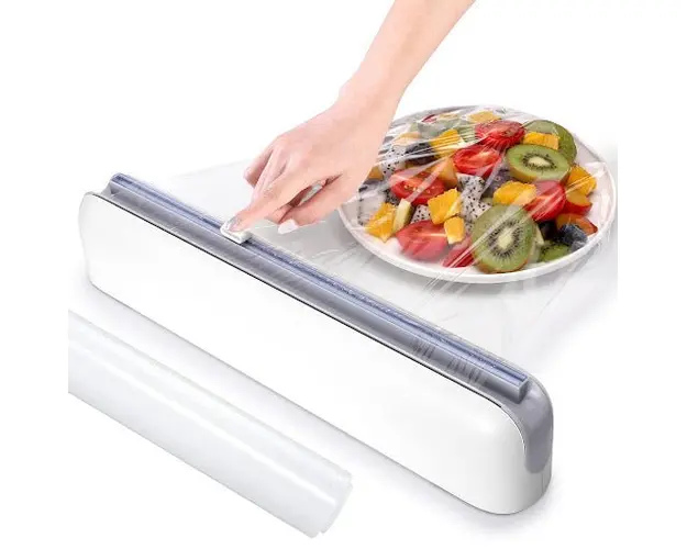 Dispenser folie alimentara stretch, cu magnet, lama de taiere, 38 cm