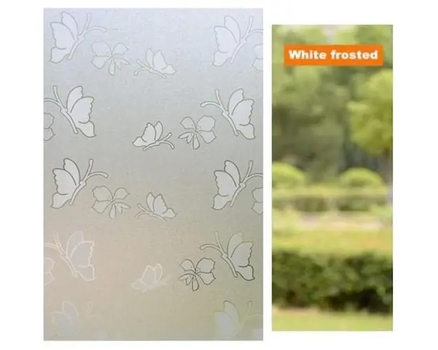 Folie mata pentru geam, tip sablare, protectie vizuala si intimitate, 60x300cm