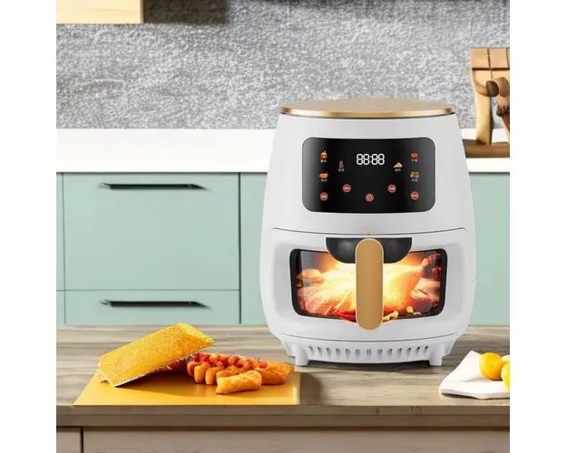 Friteuza cu aer cald, S-18 Air Fryer, 2400W, afisaj digital, LCD Touch control