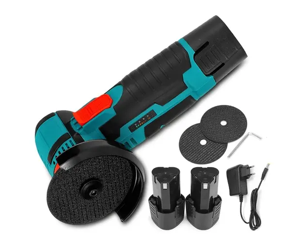 Mini Polizor unghiular portabil cu 2 acumulatori si 2 discuri, 12V