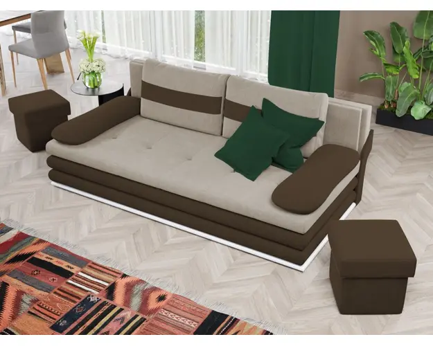 Canapea Mira Crem / Maro