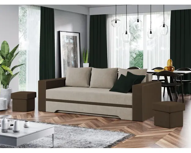 Canapea Bella Crem / Maro