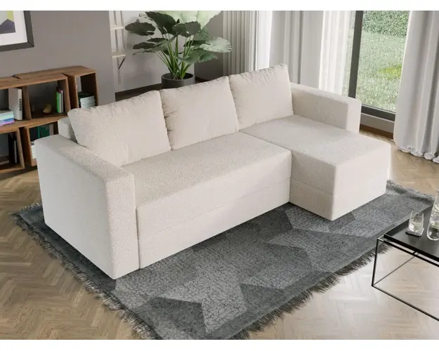 Coltar Extensibil Alfa plusat aspect lana alba