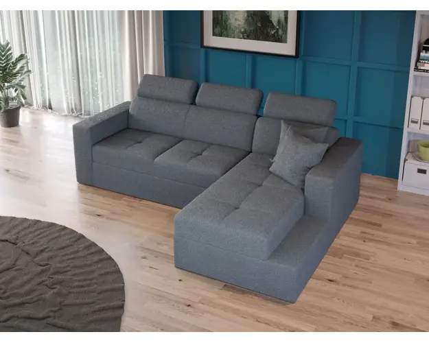 Coltar Extensibil Paloma plusat aspect lana gri