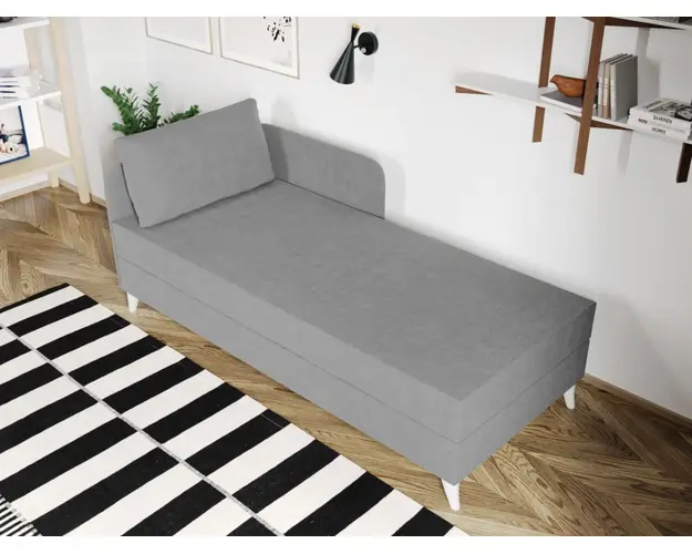 Divan / Pat o persoana tapitat Gri Deschis Soft Fix