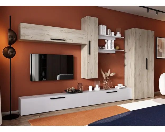 Living Pati 062 - Mobila Sufragerie Stejar + Alb