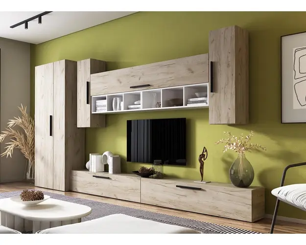 Living Pati 085 - Mobila Sufragerie Stejar + Alb