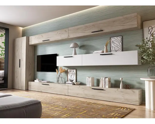 Living Pati 101 - Mobila Sufragerie Stejar + Alb